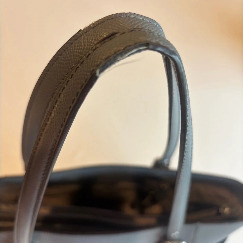 Michael Kors Voyager Crossgrain Leather Tote Bag Gray‎ Shoulder Purse Handbag